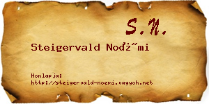 Steigervald Noémi névjegykártya