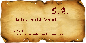 Steigervald Noémi névjegykártya
